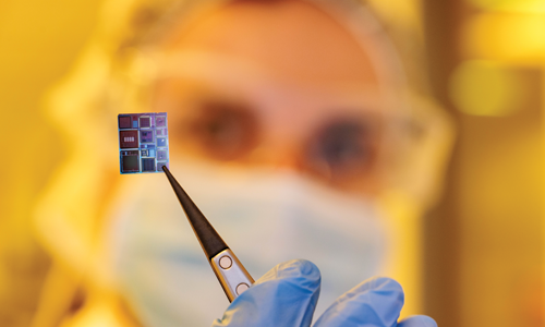 a research holds a microchip